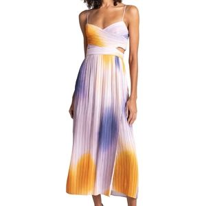 A.L.C. Sienna Pleated Ombe Midi Dress